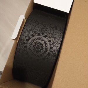 BNIB Yoga Design Lab Black Yoga Wheel - with Mandala